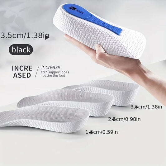 1 Pair of Invisible Raise Insoles, Both Men and Women, Non-slip, Non-collapse Memory Foam Insoles